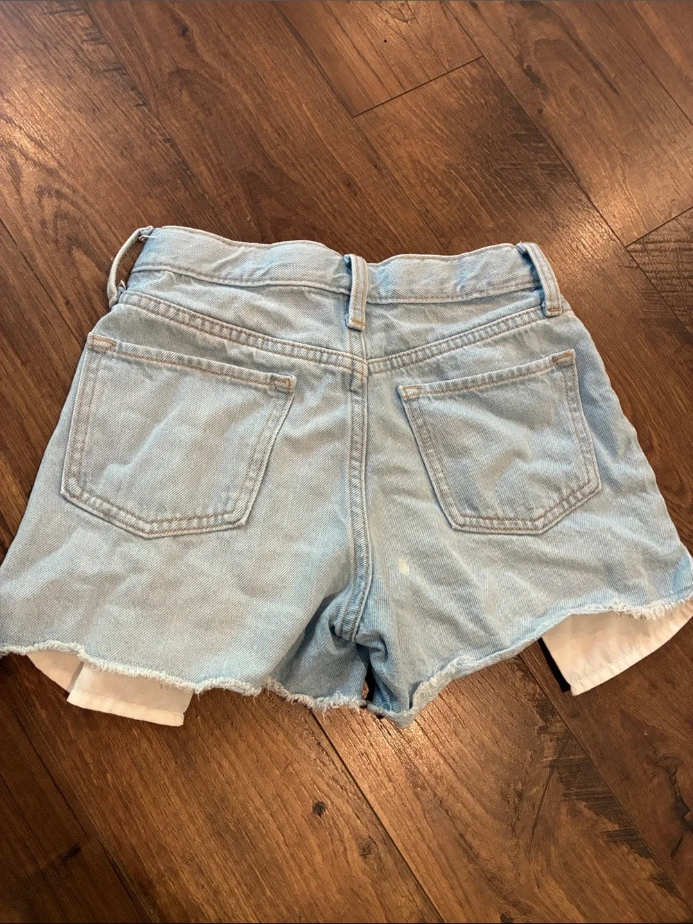 Girl’s Old Navy High Rise Light Blue Distressed Denim Shorts